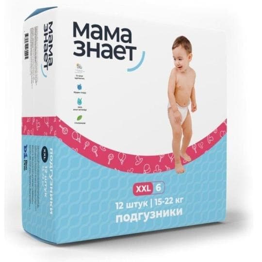 ПОДГУЗНИКИ МАМА ЗНАЕТ ДЕТСКИЕ NEW MINI XXL 15-22КГ 12ШТ — 3 100 〒 ПОДГУЗНИКИ МАМА ЗНАЕТ ДЕТСКИЕ NEW MINI XXL 15-22КГ 12ШТ — 3 100 〒 | Купить с доставкой