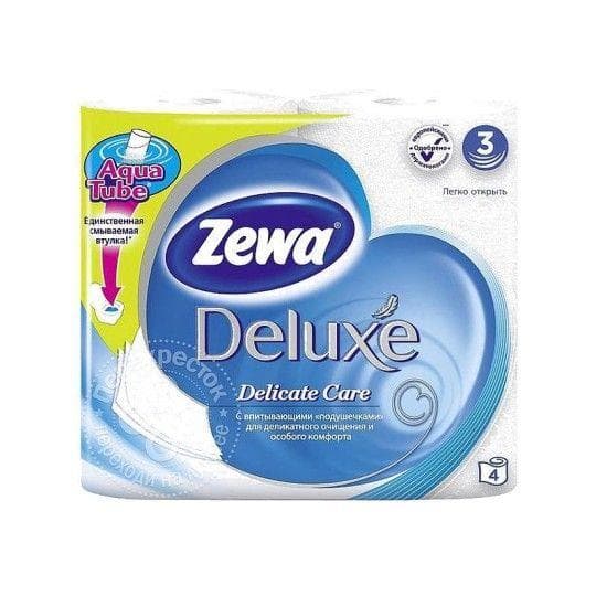 Туалетная бумага Zewa Deluxe Delicate Care 3 слоя 4 рулона — 2 600 〒 Туалетная бумага Zewa Deluxe Delicate Care 3 слоя 4 рулона — 2 600 〒 | Купить с доставкой