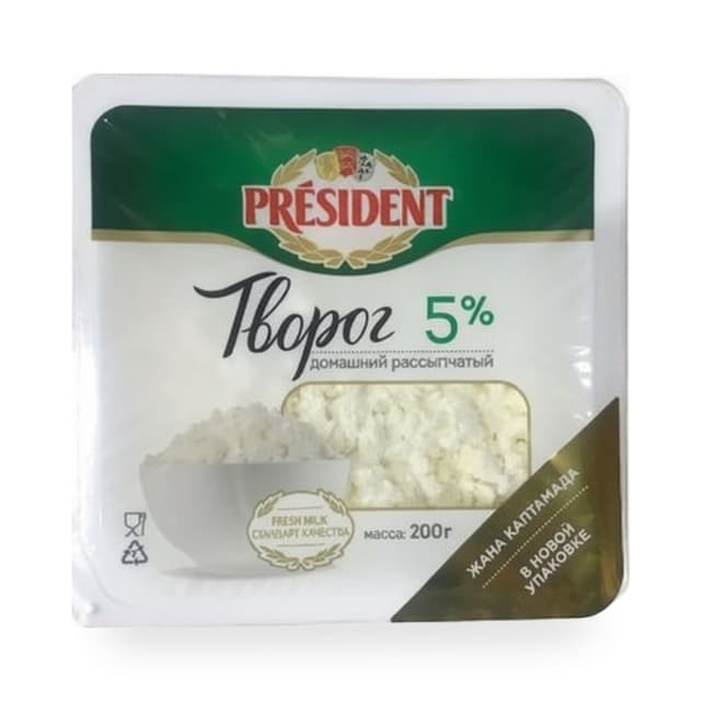 Творог домашний President 5% 200 г — 975 〒 Творог домашний President 5% 200 г — 975 〒 | Купить с доставкой