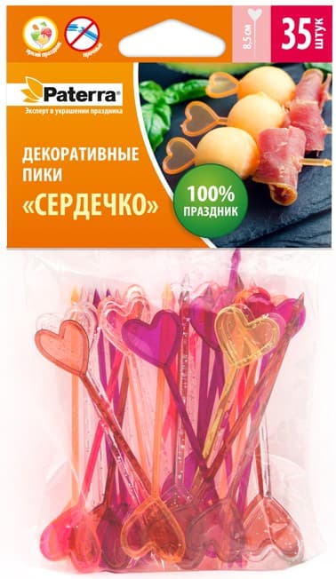 Пики декоративные Paterra сердечко 35 шт — 946 〒 Пики декоративные Paterra сердечко 35 шт — 946 〒 | Купить с доставкой