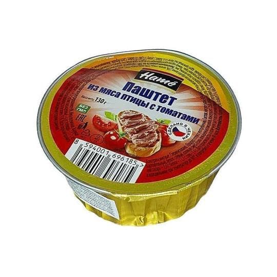 ПАШТЕТ HAME ИЗ МЯСА ПТИЦЫ С ТОМАТАМИ 130ГР ФОЛЬГА — 745 〒 ПАШТЕТ HAME ИЗ МЯСА ПТИЦЫ С ТОМАТАМИ 130ГР ФОЛЬГА — 745 〒 | Купить с доставкой