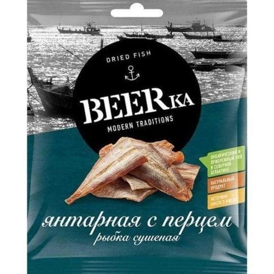 Рыбка сушеная "Янтарная с перцем" Beerка, 40 гр — 325 〒 Рыбка сушеная "Янтарная с перцем" Beerка, 40 гр — 325 〒 | Купить с доставкой