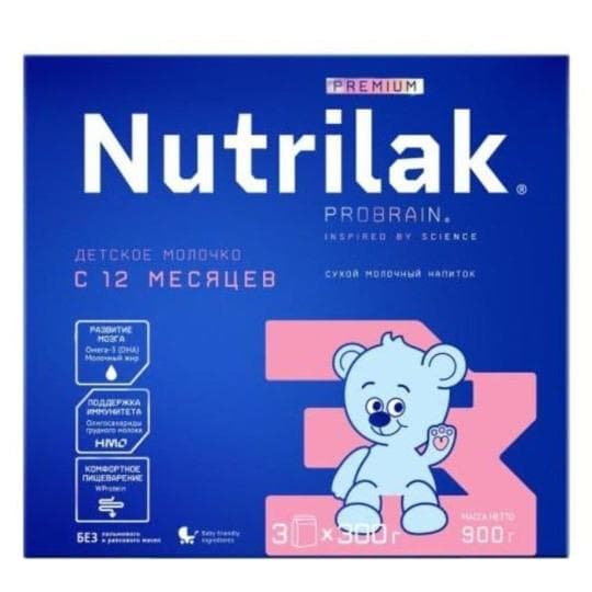 СМЕСЬ NUTRILAK PREMIUM 3 ДЕТСКОЕ МОЛОЧКО 900ГР — 7 865 〒 СМЕСЬ NUTRILAK PREMIUM 3 ДЕТСКОЕ МОЛОЧКО 900ГР — 7 865 〒 | Купить с доставкой
