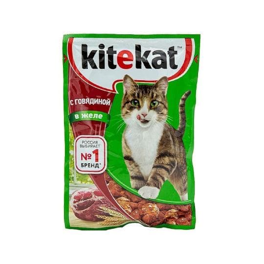Влажный корм для кошек Kitekat™ с сочными кусочками говядины в желе, 85г — 255 〒 Влажный корм для кошек Kitekat™ с сочными кусочками говядины в желе, 85г — 255 〒 | Купить с доставкой