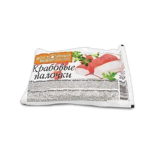 Палочки крабовые Достойный выбор 200 г — 479 〒 Палочки крабовые Достойный выбор 200 г — 479 〒 | Купить с доставкой