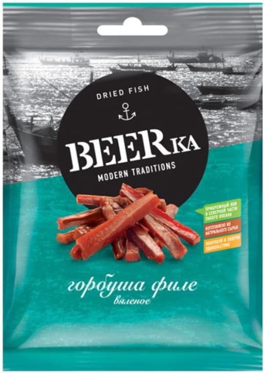 Горбуша филе BEERKA вяленое 25 г — 440 〒 Горбуша филе BEERKA вяленое 25 г — 440 〒 | Купить с доставкой