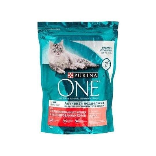 Корм для стерилизованных кошек и кастрированных котов Purina One лосось и пшеница 200 г — 769 〒 Корм для стерилизованных кошек и кастрированных котов Purina One лосось и пшеница 200 г — 769 〒 | Купить с доставкой