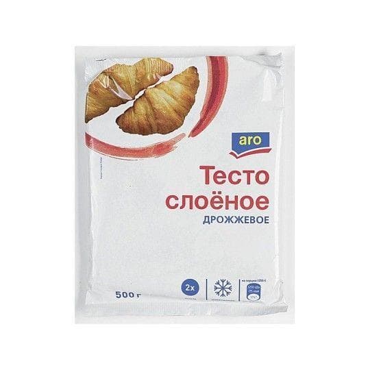 Тесто слоеное Aro дрожжевое, замороженное, 500 г — 789 〒 Тесто слоеное Aro дрожжевое, замороженное, 500 г — 789 〒 | Купить с доставкой