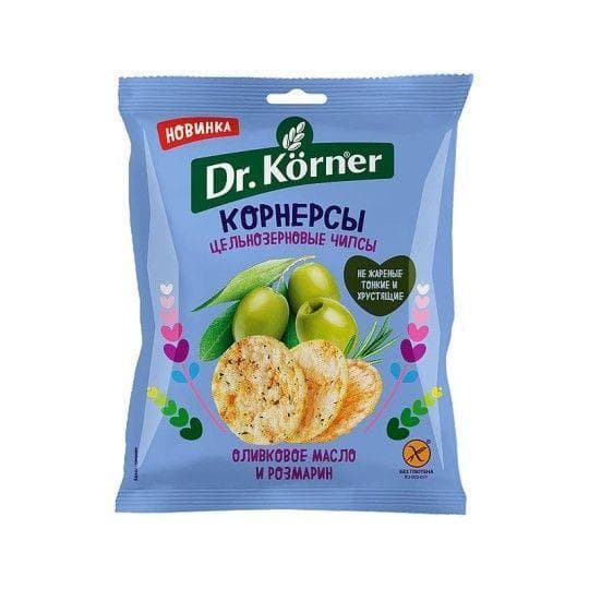 Чипсы цельнозерновые Dr.Korner кукурузно-рисовые с оливковым маслом и розмарином 50Г — 709 〒 Чипсы цельнозерновые Dr.Korner кукурузно-рисовые с оливковым маслом и розмарином 50Г — 709 〒 | Купить с доставкой