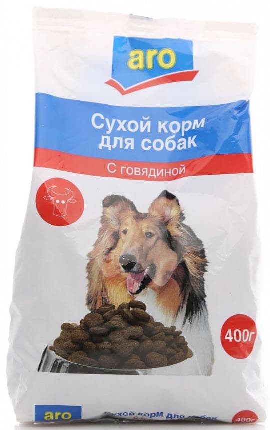 Корм для собак сухой Aro с говядиной 400 г — 539 〒 Корм для собак сухой Aro с говядиной 400 г — 539 〒 | Купить с доставкой