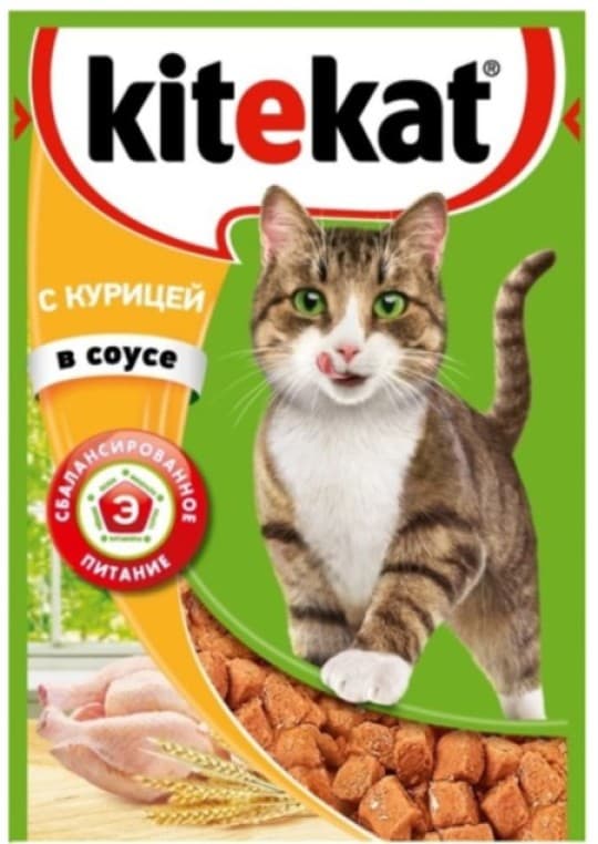 Kitekat Корм для взрослых кошек «Kitekat» с курицей в соусе (85 гр) — 286 〒 Kitekat Корм для взрослых кошек «Kitekat» с курицей в соусе (85 гр) — 286 〒 | Купить с доставкой