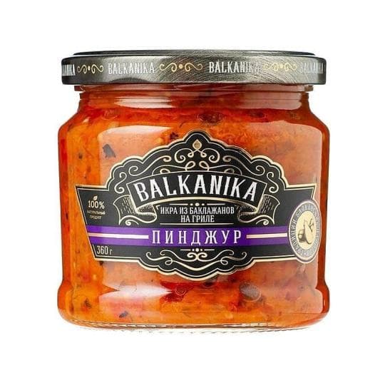 ПИНДЖУР ИКРА ИЗ БАКЛАЖАНОВ НА ГРИЛЕ BALKANIKA 360 Г СТ.БАН./6 — 1 790 〒 ПИНДЖУР ИКРА ИЗ БАКЛАЖАНОВ НА ГРИЛЕ BALKANIKA 360 Г СТ.БАН./6 — 1 790 〒 | Купить с доставкой