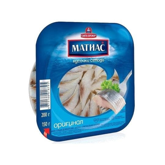 Сельдь Матиас Санта Бремор филе-кусочки 200 гр. — 1 539 〒 Сельдь Матиас Санта Бремор филе-кусочки 200 гр. — 1 539 〒 | Купить с доставкой