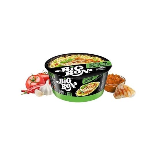 Лапша быстрого приготовления Big Bon курица + соус сальса 85 г — 450 〒 Лапша быстрого приготовления Big Bon курица + соус сальса 85 г — 450 〒 | Купить с доставкой