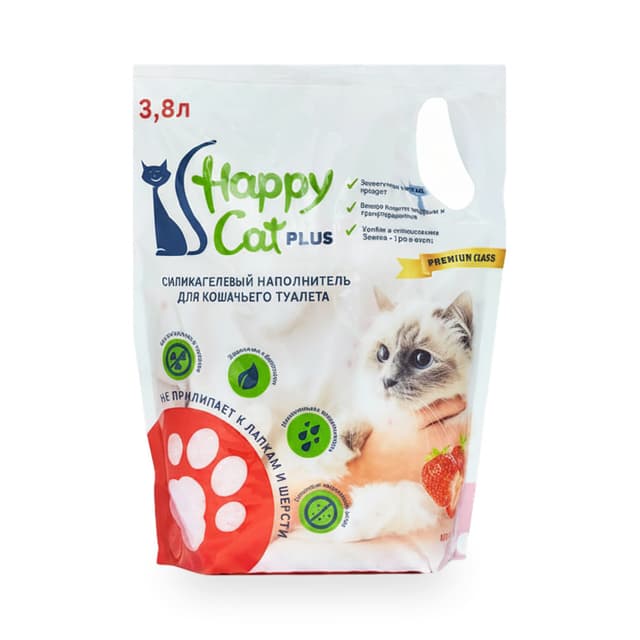 Силикагелевый наполнитель Happy Cat plus ,3.8 л ,Клубника — 3 500 〒 Силикагелевый наполнитель Happy Cat plus ,3.8 л ,Клубника — 3 500 〒 | Купить с доставкой