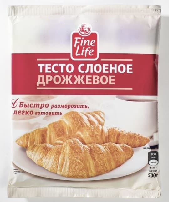 Тесто слоеное Fine Life дрожжевое, замороженное, 500 г — 799 〒 Тесто слоеное Fine Life дрожжевое, замороженное, 500 г — 799 〒 | Купить с доставкой