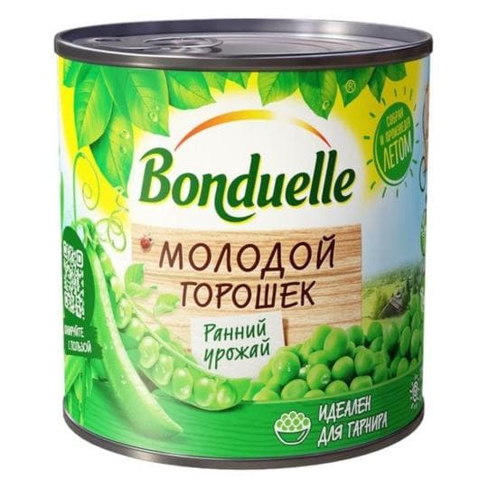 BONDUELLE| Горошек зеленый молодой 400Г — 1 339 〒 BONDUELLE| Горошек зеленый молодой 400Г — 1 339 〒 | Купить с доставкой