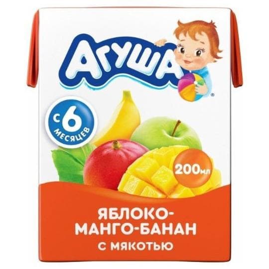 Сок детский Агуша яблоко осветленный 200 мл — 400 〒 Сок детский Агуша яблоко осветленный 200 мл — 400 〒 | Купить с доставкой