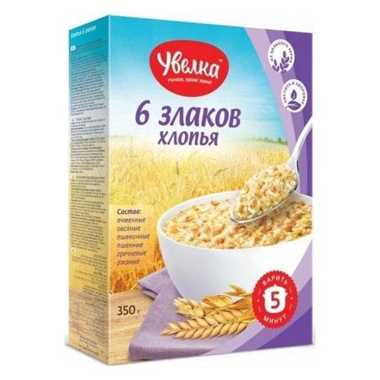 УВЕЛКА |Хлопья 6 злаков, 350 гр — 649 〒 УВЕЛКА |Хлопья 6 злаков, 350 гр — 649 〒 | Купить с доставкой