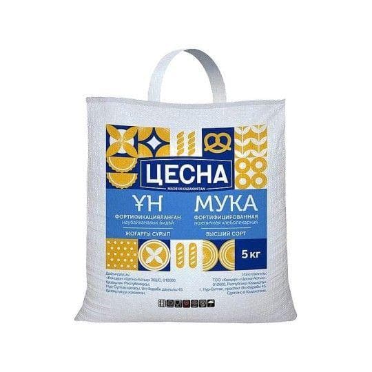 Мука пшеничная высший сорт ЦЕСНА 5 кг — 2 499 〒 Мука пшеничная высший сорт ЦЕСНА 5 кг — 2 499 〒 | Купить с доставкой