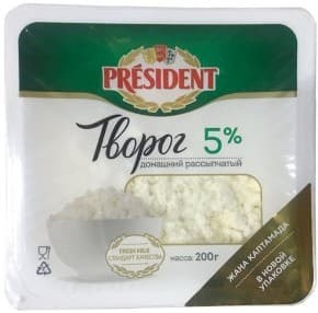 Творог домашний President 5% 200 г — 975 〒 Творог домашний President 5% 200 г — 975 〒 | Купить с доставкой