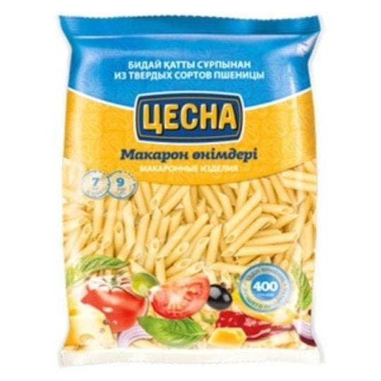 ЦЕСНА Макароны Перья 8 мм 400 гр — 370 〒 ЦЕСНА Макароны Перья 8 мм 400 гр — 370 〒 | Купить с доставкой