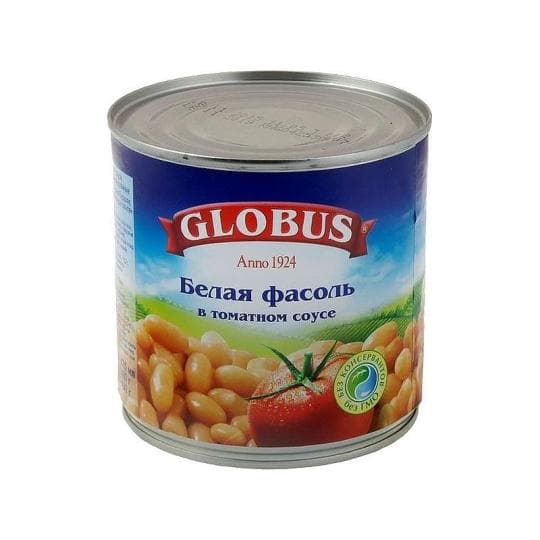 Фасоль Globus белая в томатном соусе 440г — 899 〒 Фасоль Globus белая в томатном соусе 440г — 899 〒 | Купить с доставкой