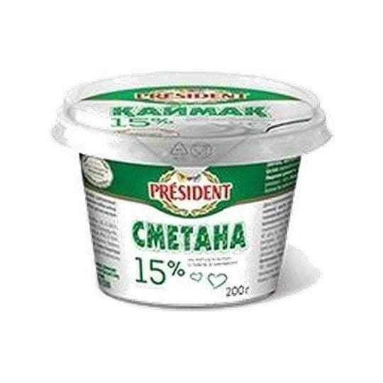 Сметана President 15% 200гр — 479 〒 Сметана President 15% 200гр — 479 〒 | Купить с доставкой