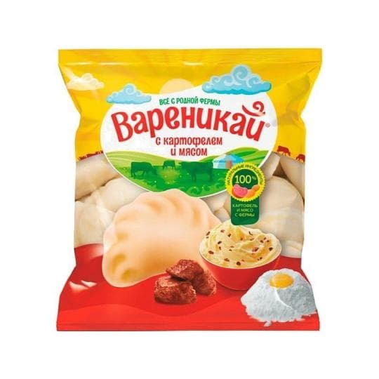 ВАРЕНИКИ ВАРЕНИКАЙ С КАРТОФЕЛЕМ И МЯСОМ 350ГР — 810 〒 ВАРЕНИКИ ВАРЕНИКАЙ С КАРТОФЕЛЕМ И МЯСОМ 350ГР — 810 〒 | Купить с доставкой