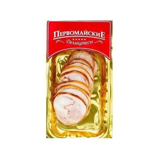 Рулет Первомайские деликатесы куриный варено-копченый — 951 〒 Рулет Первомайские деликатесы куриный варено-копченый — 951 〒 | Купить с доставкой