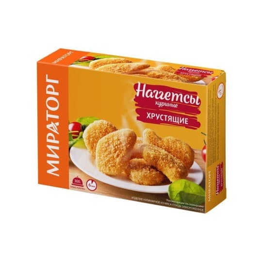 Наггетсы куриные Мираторг хрустящие замороженные 300 г — 1 130 〒 Наггетсы куриные Мираторг хрустящие замороженные 300 г — 1 130 〒 | Купить с доставкой