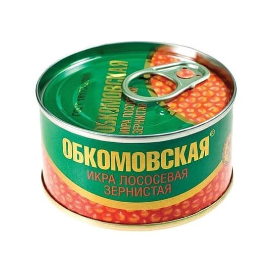 Икра лососевая зернистая "Обкомовская" 140г — 30 381 〒 Икра лососевая зернистая "Обкомовская" 140г — 30 381 〒 | Купить с доставкой