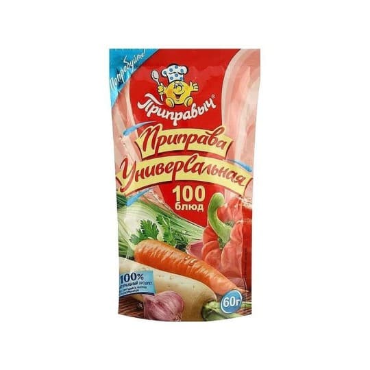 Приправа универсальная 100 блюд Приправыч 60 гр — 720 〒 Приправа универсальная 100 блюд Приправыч 60 гр — 720 〒 | Купить с доставкой