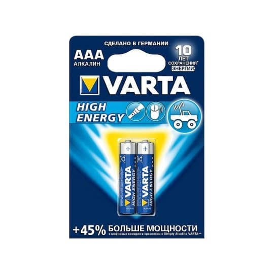 Батарейка Varta High Energy AAA, 2 штуки — 1 925 〒 Батарейка Varta High Energy AAA, 2 штуки — 1 925 〒 | Купить с доставкой