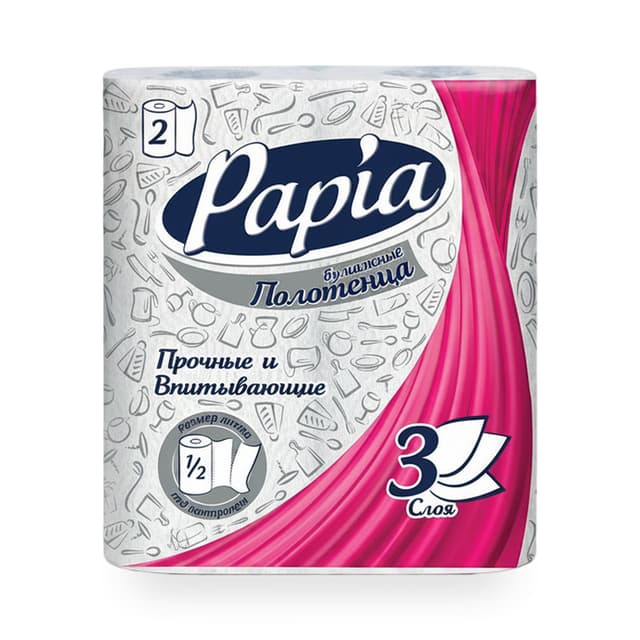 Полотенца бумажные Papia 3 слоя 2 рулона — 1 170 〒 Полотенца бумажные Papia 3 слоя 2 рулона — 1 170 〒 | Купить с доставкой