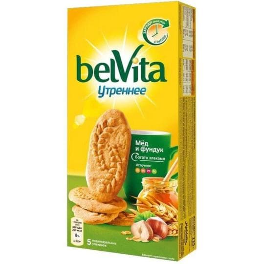 BELVITA| утреннее печенье витаминизированное "С ФУНДУКОМ И МЕДОМ" 225г — 1 146 〒 BELVITA| утреннее печенье витаминизированное "С ФУНДУКОМ И МЕДОМ" 225г — 1 146 〒 | Купить с доставкой