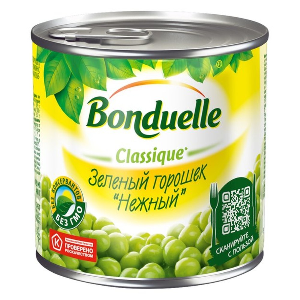 Зелёный горошек BONDUELL 400 гр