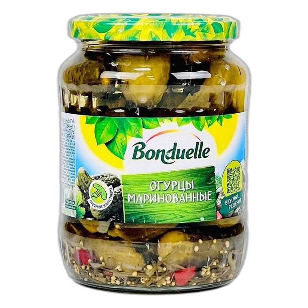BONDUELLE|Огурцы  маринованные отборные и хрустящие, 680г