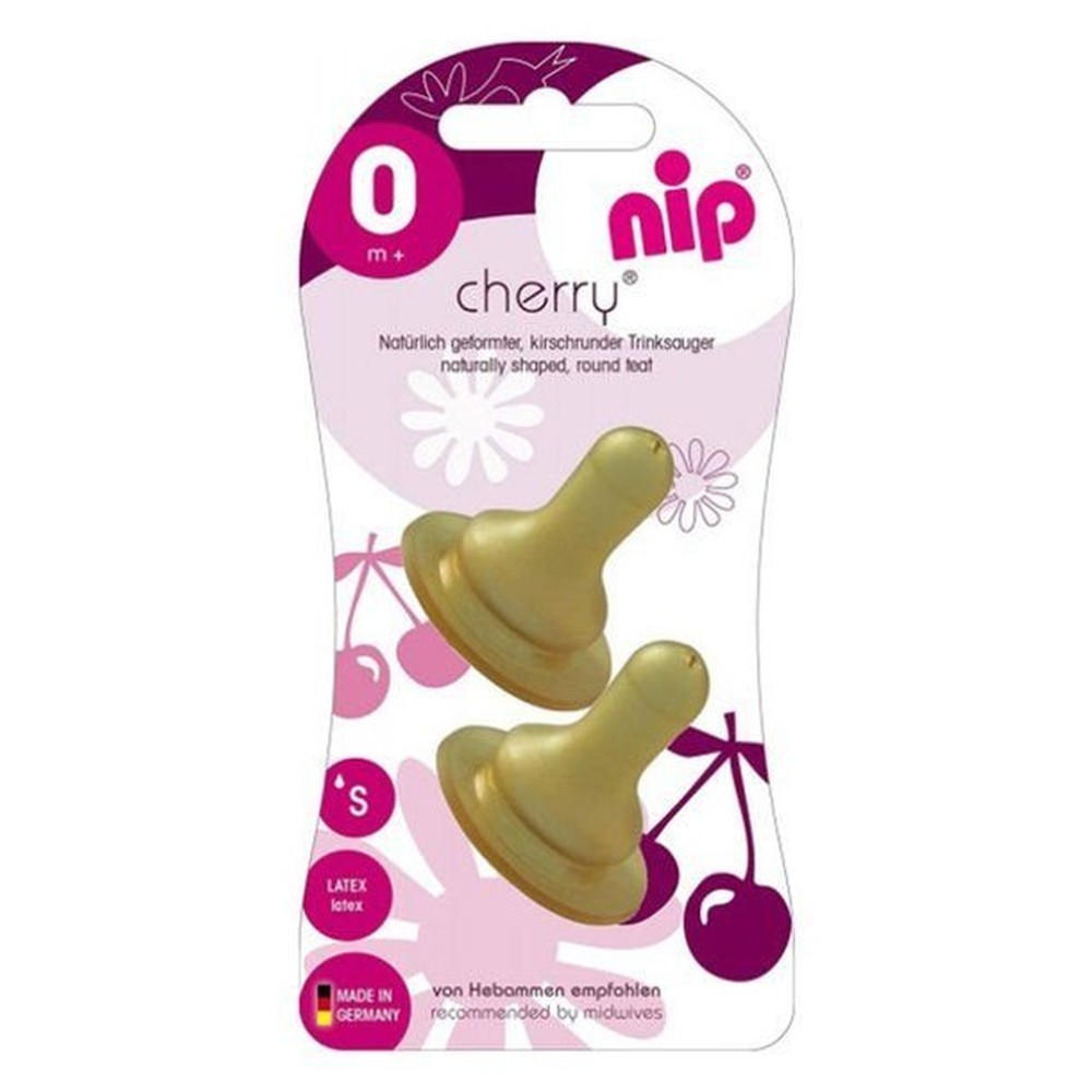 Соски NIP CHERRY латексные размер 1 с рождения 2 шт