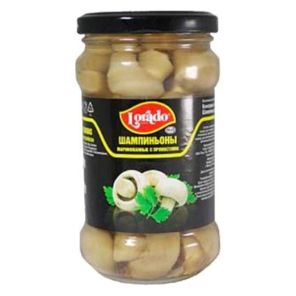 Грибы LORADO Шампиньоны целые маринованные 314 мл