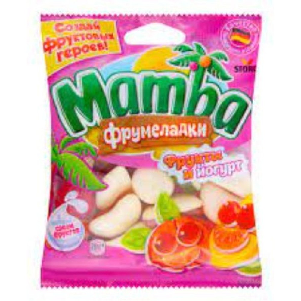 Жевательный мармелад MAMBA фрукты и йогурт 72г