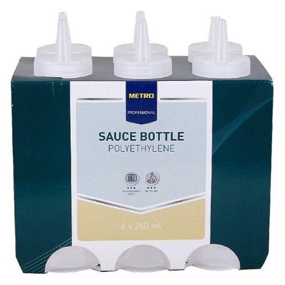 260 МЛ 6ШТ БУТЫЛКА С КРЫШКОЙ