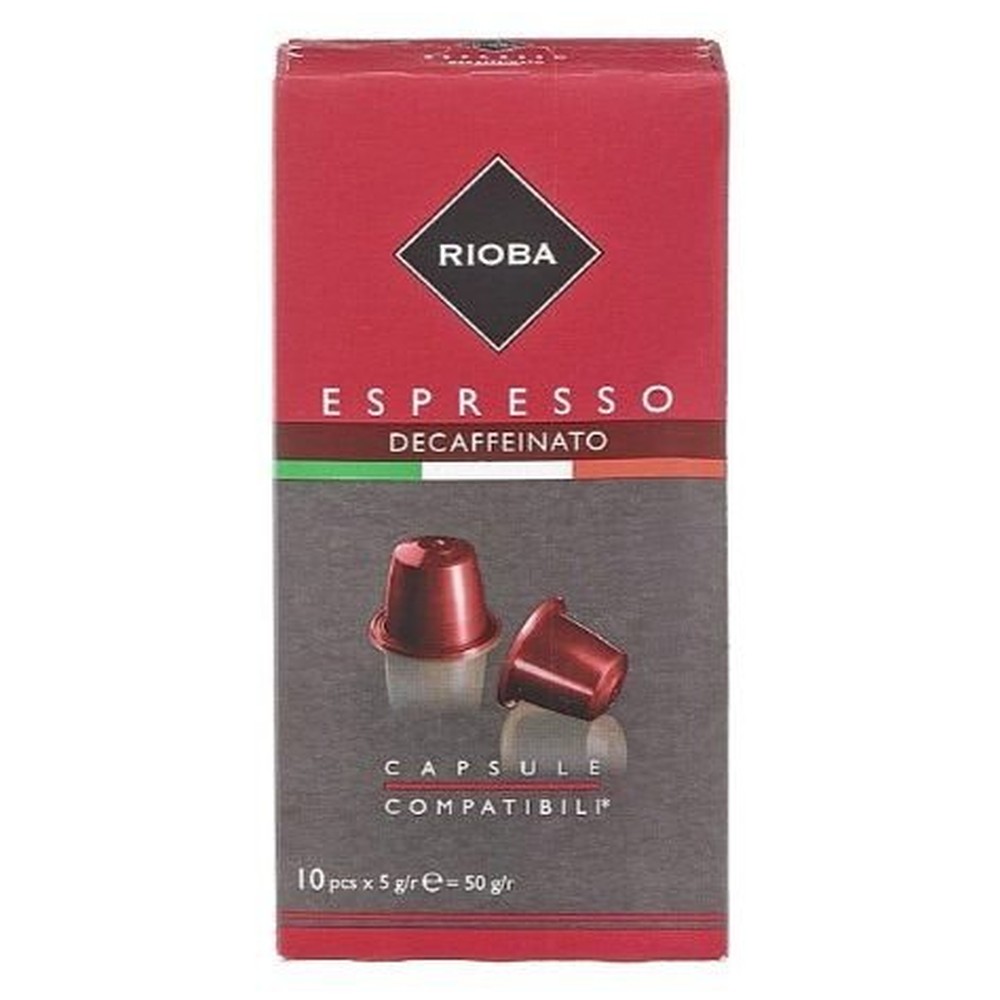 Капсулы RIOBA Decaffeinato, 10х5г