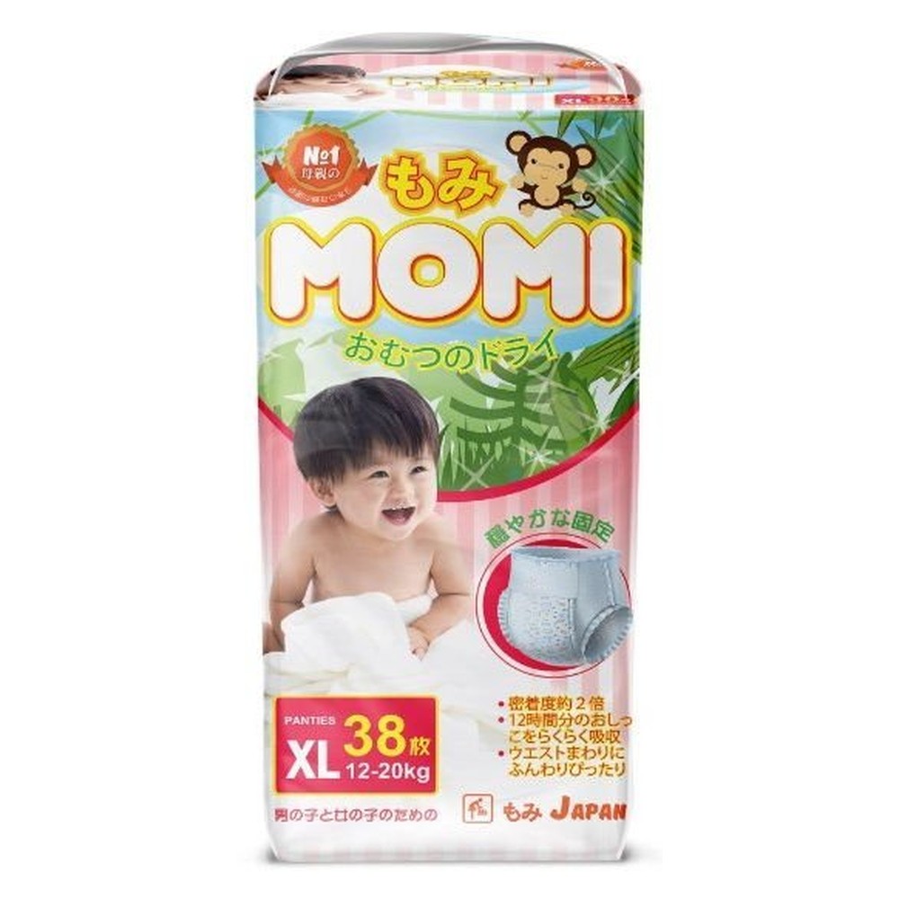 Momi|Трусики подгузники XL, 12-20 кг, 38 штук