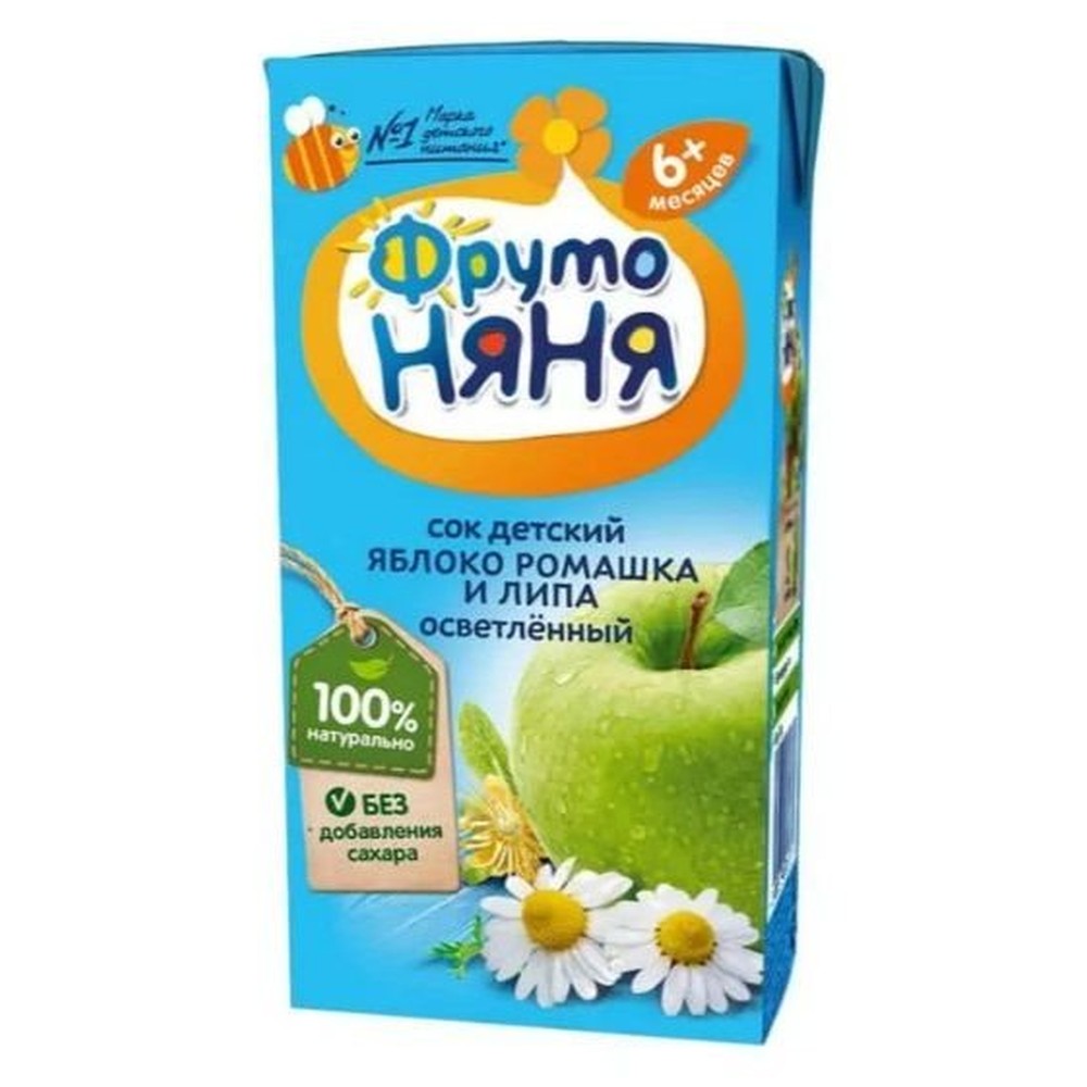  Напиток Фрутоняня из яблок с липой и ромашкой, с 6 месяцев 200 мл