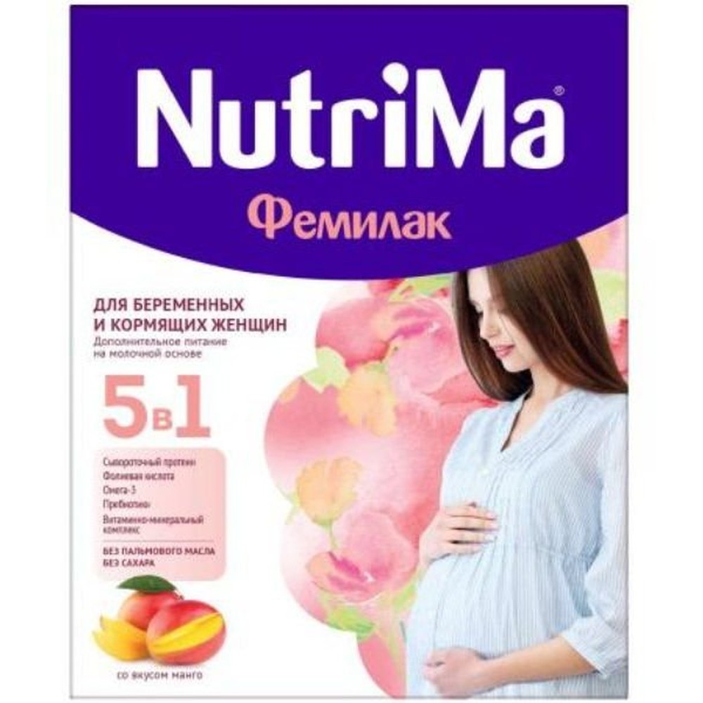 Смесь NutriMa фемилак для беременных и кормящих женщин со вкусом манго 350 г