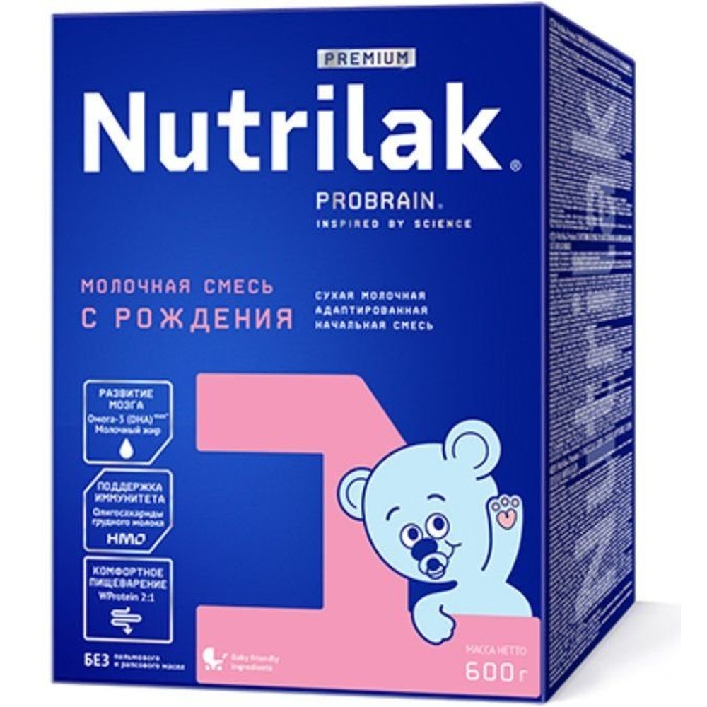 Nutrilak Смесь детская молочная Нутрилак Премиум 1, с 0 до 6 мес., без пальмового масла, 600 г