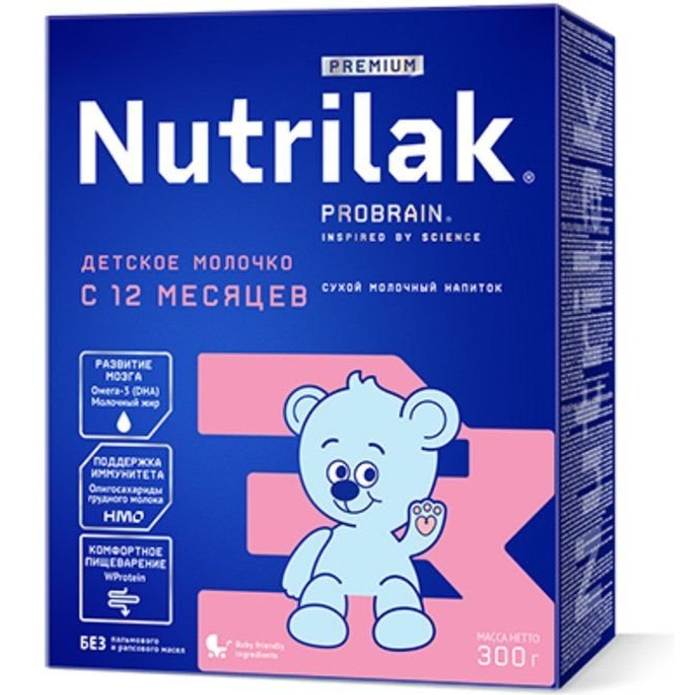 Nutrilak Смесь детская молочная Нутрилак Премиум 3, с 12 мес., без пальмового масла, 300 г