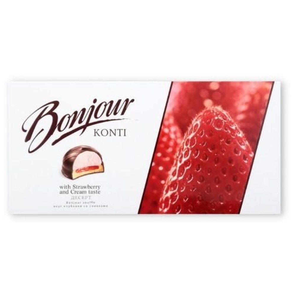 Десерт Bonjour вкус клубники со сливками Conti, 232 гр.