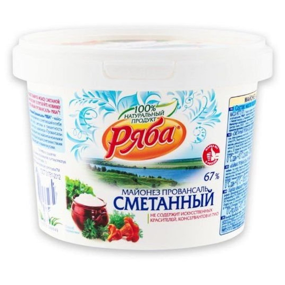 Майонез "Ряба" Провансаль сметанный, 67%, 670 гр, ведро